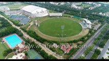 Buddh International Circuit motor racing track in Greater NOIDA aerial view
