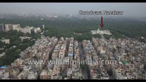 Gurudwara Nanaksar in Delhi- aerial view