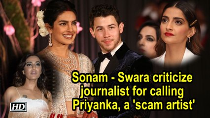 Bollywood criticize journalist for calling Priyanka, a 'scam artist'