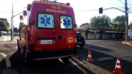 Colisão de trânsito é registrada no centro de Cascavel