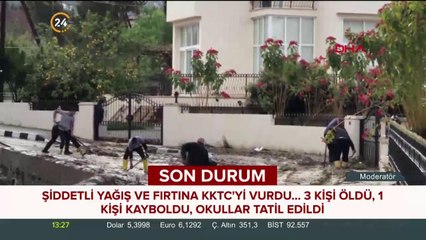 KKTC'de şiddetli yağış ve fırtına