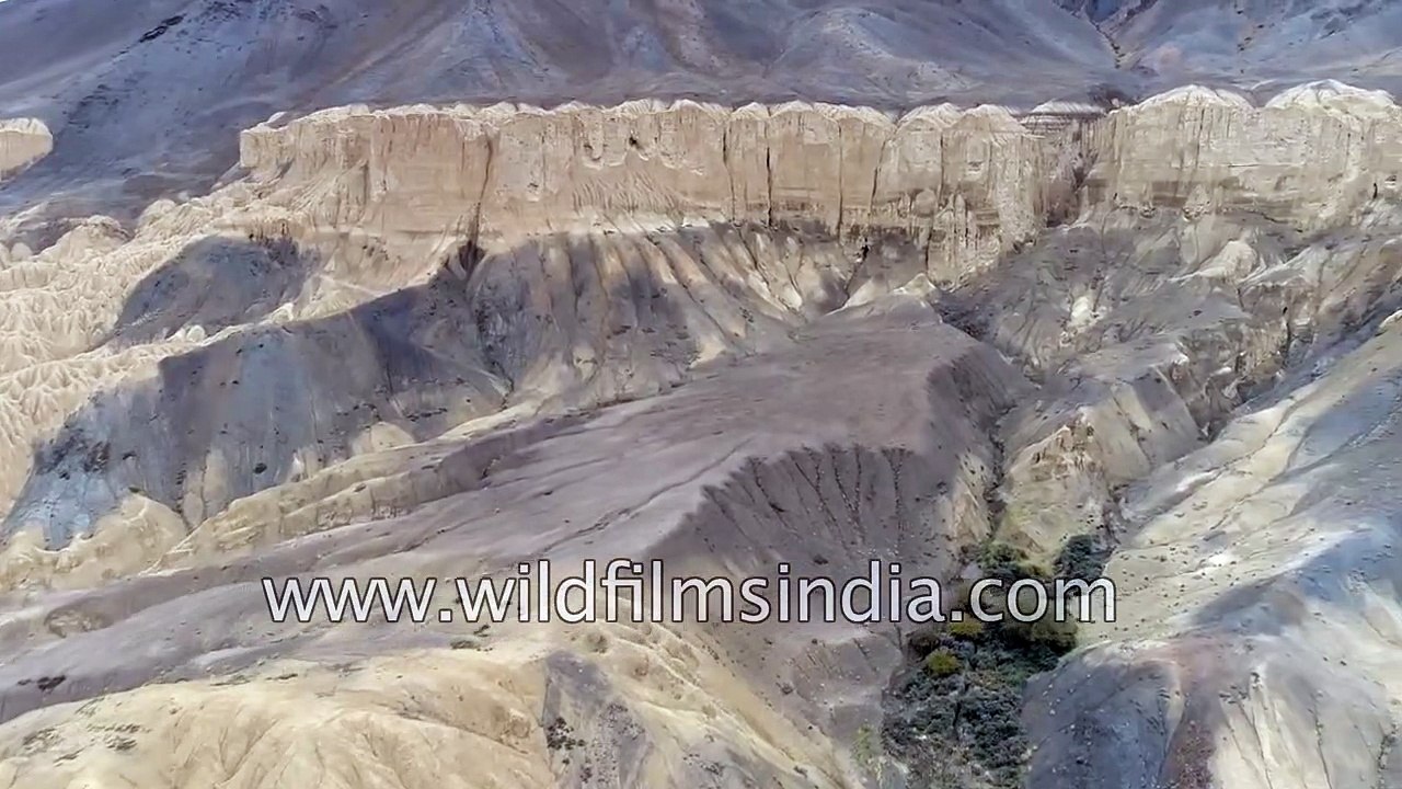 Moon surface landscape  Nope aerial view of Lamayuru in Ladakh