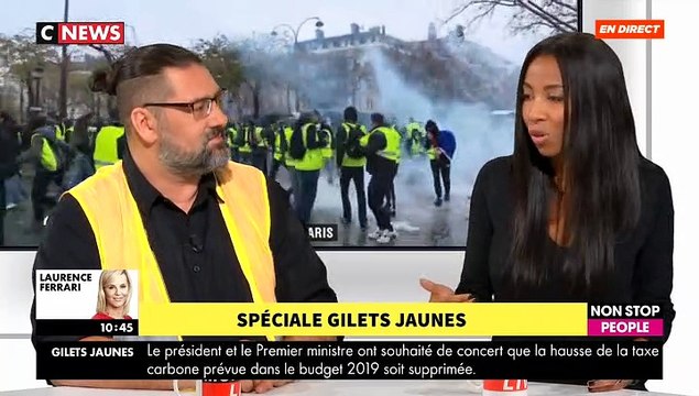 Gilets jaunes - Invitée de Morandini Live , une habitante du quartier des Champs Elysées pousse un coup de gueule en direct contre les casseurs