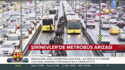 Şirinevler'de metrobüs arızası