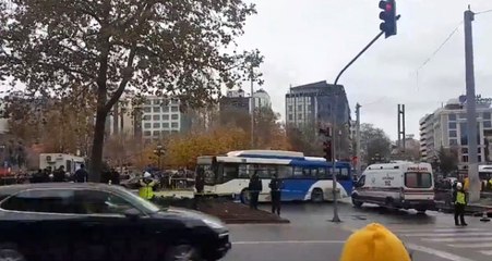 Son dakika! Ankara'da Belediye Otobüsü Yayaların Arasına Daldı! Yaralılar Var