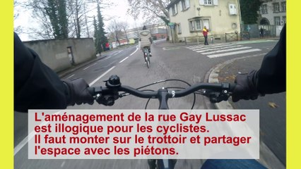 Zones dangereuses à vélo : l'exemple d'un trajet quotidien (Partie 2 - Mulhouse)