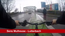 Zones dangereuses à vélo : l'exemple de la piste entre Mulhouse et Lutterbach