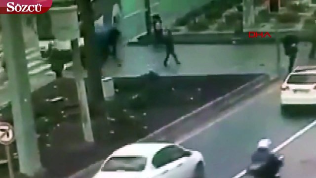 Ankara’daki kaza anı güvenlik kamerasına böyle yansıdı