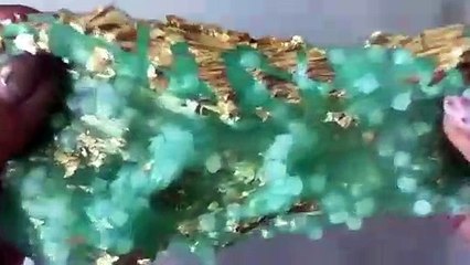 Gold Foil Slime Mixing - Satisfying Slime ASMR Video #4