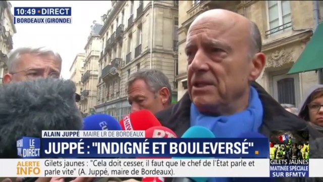 Alain Juppé: Il faut que les gilets jaunes changent de méthodes