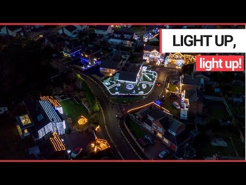 Britain's Most Festive Street - from the AIR! | SWNS TV