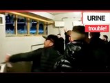 Police hunt football hooligans filmed smashing up toilets during riot | SWNS TV