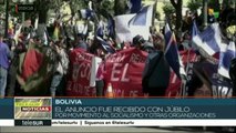 Organizaciones sociales celebran candidatura de Evo en Bolivia