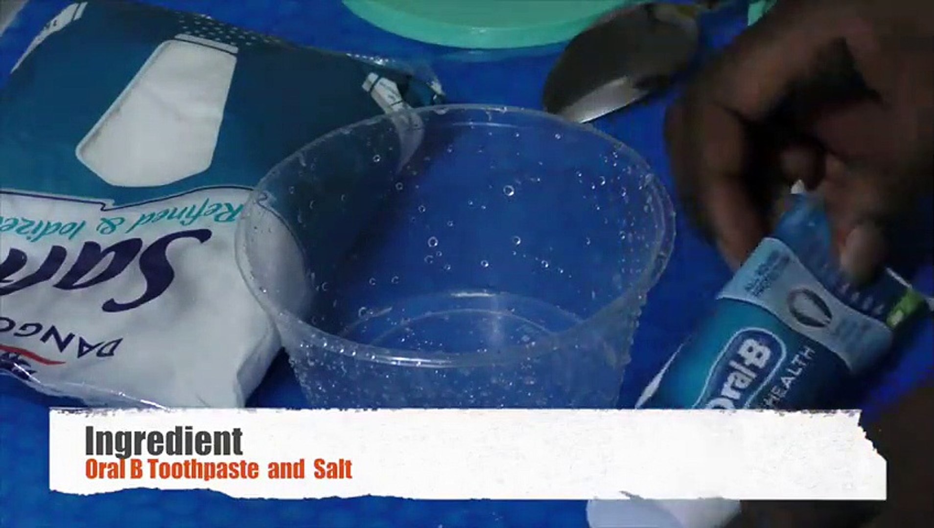toothpaste and salt