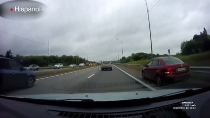 Por un accidente un camello terminó en medio de una autopista en plena Nevada