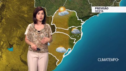 Previsão Sul – Chuva moderada no leste do PR e SC