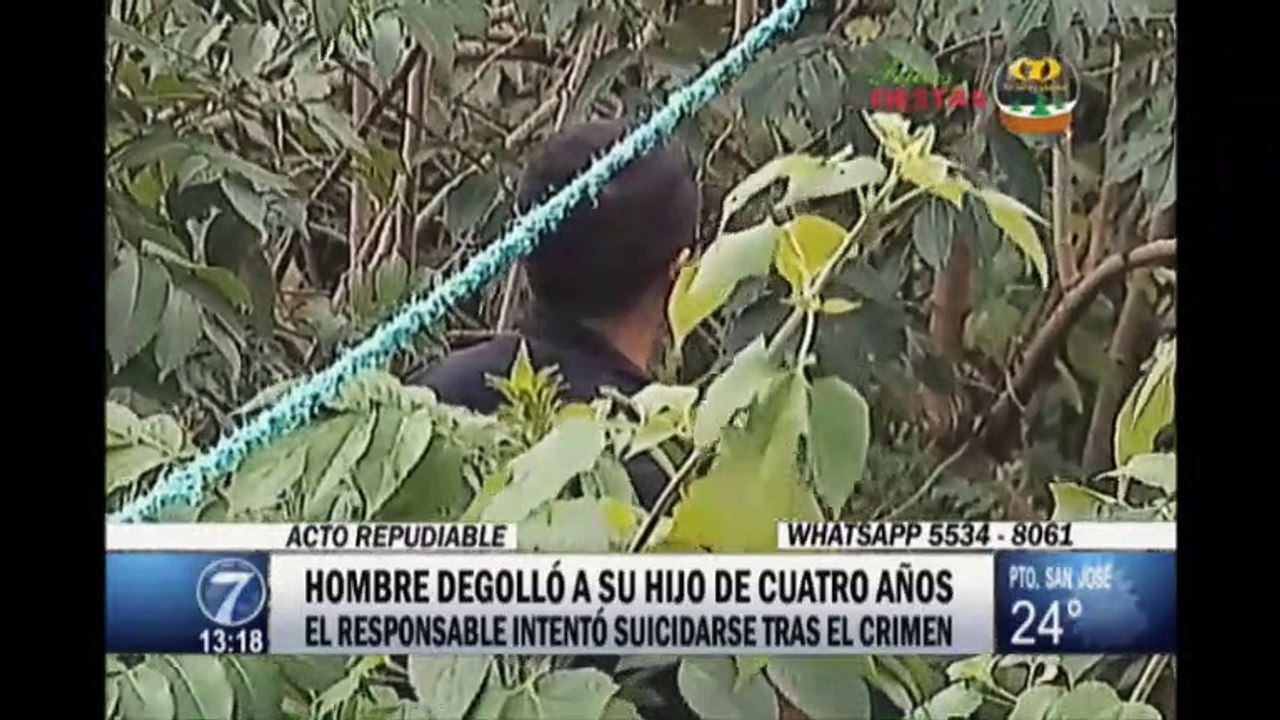 Hombre degolló a su hijo de cuatro años.