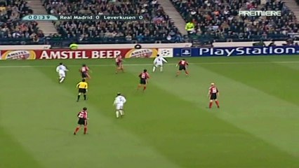 الشوط الاول مباراة ريال مدريد و باير ليفركوزن 2-1 نهائي عصبة الابطال 2002