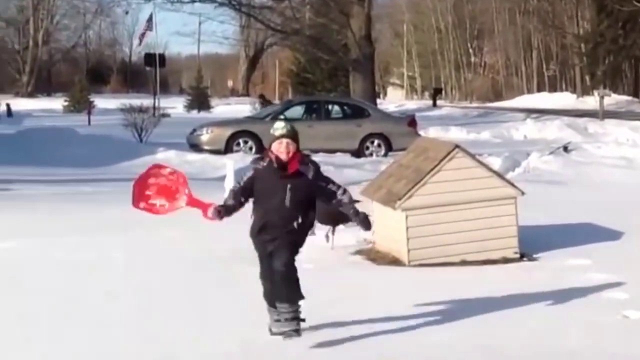 Wild Turkeys Chase Boy