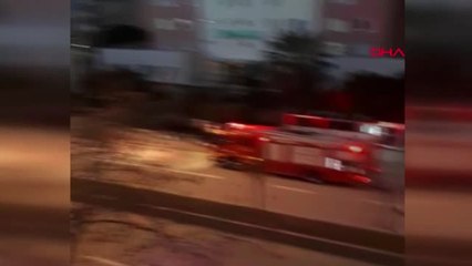 Çanakkale Çanakkale'de Halk Otobüsü Alev Alev Yandı