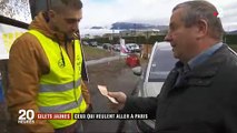 Certains Gilets jaunes n'hésitent pas à faire des demandes de dons pour financer leur voyage à Paris pour manifester - Regardez