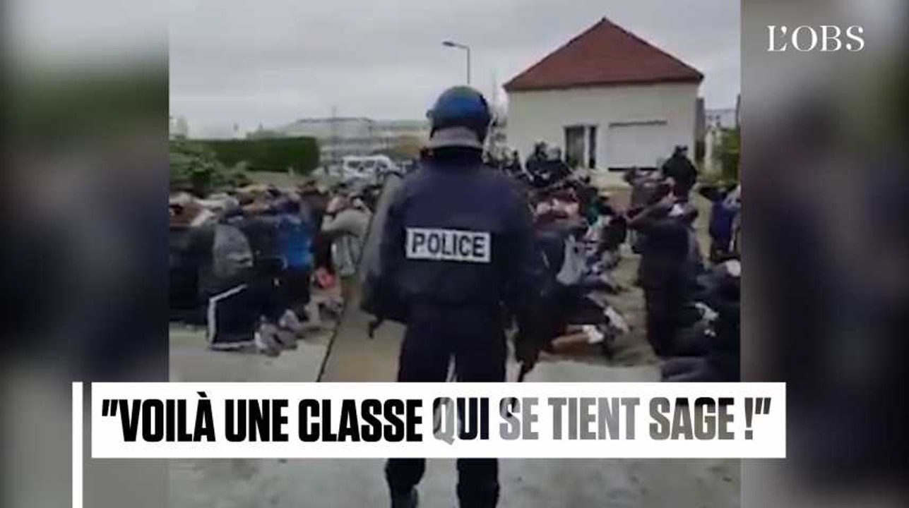 A genoux, mains sur la tête : ces images de l'interpellation de 153 jeunes scandalisent