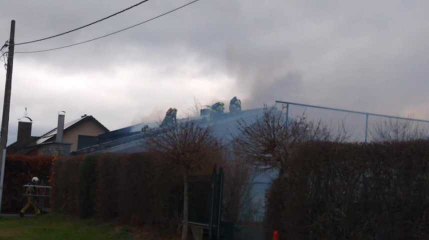 Une maison ravagée par un violent incendie à Limbourg