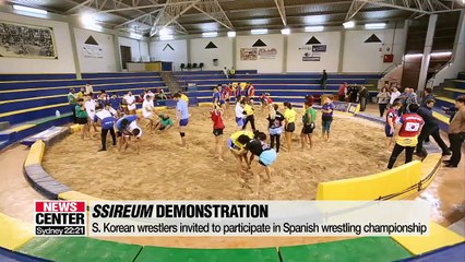 S. Koreans demonstrate Ssireum in Lucha Canaria World Championship