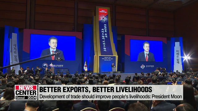 Pres. Moon stresses development of trade should better livelihoods of people