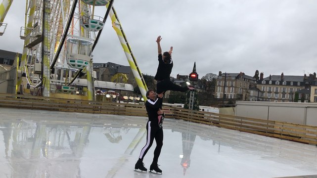 Moment de grâce sur la glace en centre-ville du Mans