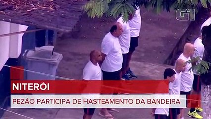 Pezão participa de hasteamento da bandeira em presídio de Niterói