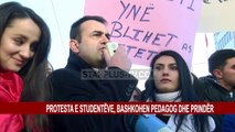 PROTESTA E STUDENTËVE, BASHKOHEN PEDAGOG DHE PRINDËR