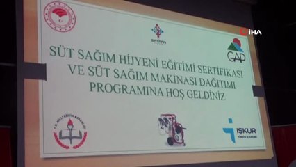 Batman'da Çiftçilere Süt Sağma Makineleri Verildi