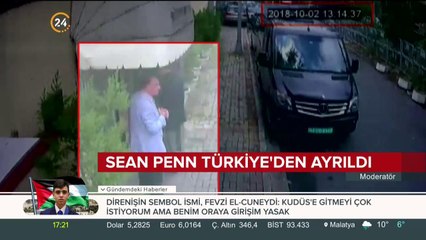 Sean Penn Türkiye&#039;den ayrıldı