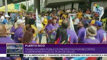 Empleados públicos de Puerto Rico rechazan recortes en plan de salud
