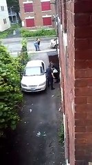 Police Officers Arrest African American Man