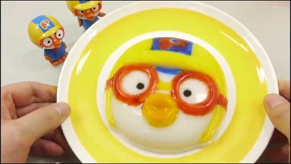 How to Make Pororo Pudding Recipe & Learn Colors Numbers Play Doh Ice Cream Picnic Toys