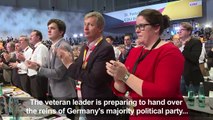 Tearful CDU members give Merkel standing ovation