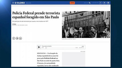 España va a pedir la extradición del autor de la matanza de Atocha detenido en Brasil