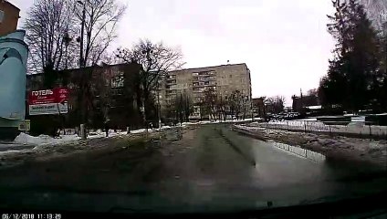 Person Slips on Ice but Sticks the Landing