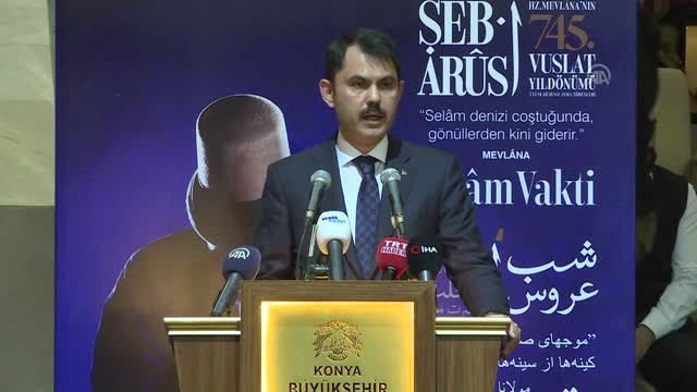 Bakan Kurum, Mevlana'nın 745'inci Vuslat Yıl Dönümü Uluslararası Anma Töreni Ne Katıldı (2)