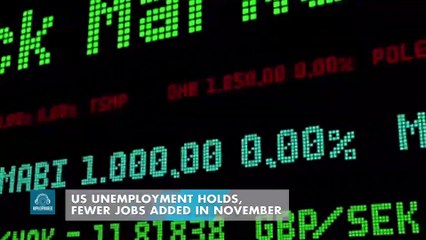US Unemployment Holds, Fewer Jobs Added in November