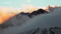 Stunning footage shows new volcanic eruption from Mount Etna's crater