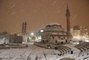 Sivas'ta Akşam Saatlerinde Bastıran Kar Yağışı Kartpostallık Görüntüler Oluşturdu