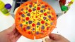 How to Make Play Doh Pizza Toy Velcro Cutting with Microwave Oven Baby Toy Appliance for Kids
