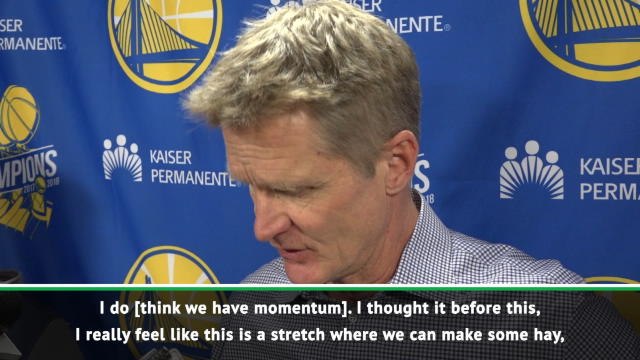 Kerr hoping to build Warriors momentum after Bucks victory