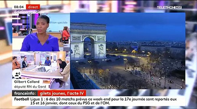 Gilbert Collard réaffirme son soutien aux gilets jaunes mais leur demande de partir dès les premières violences - Regardez