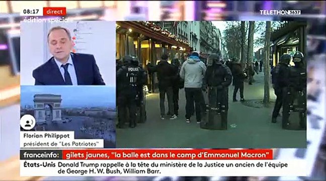 Gilets jaunes : Florian Philippot annonce souhaiter un geste Gaullien d'Emmanuel Macron s'il n'annonce pas des vraies mesures - Regardez