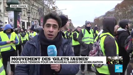 Mouvement des "Gilets Jaunes" : 1000 manifestants décomptés sur les Champs-Élysées