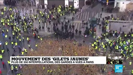 Mouvement des #GiletsJaunes :  Premiers heurts et tirs de gaz lacrymogène à proximité des Champs-Élysées